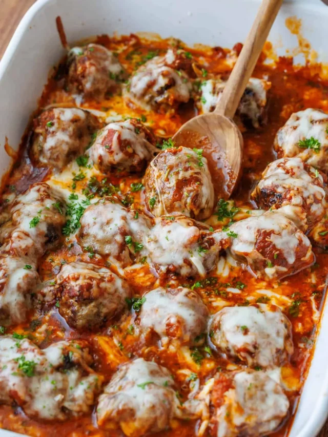 Meatballs Parmesan Casserole Recipe