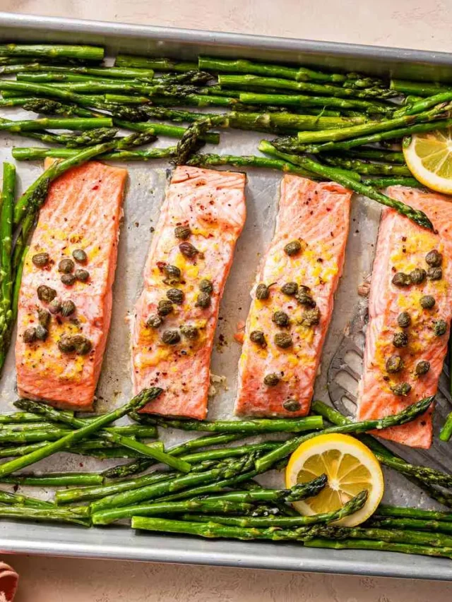 Sheet Pan Salmon With Asparagus